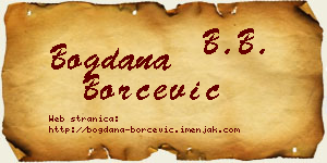 Bogdana Borčević vizit kartica